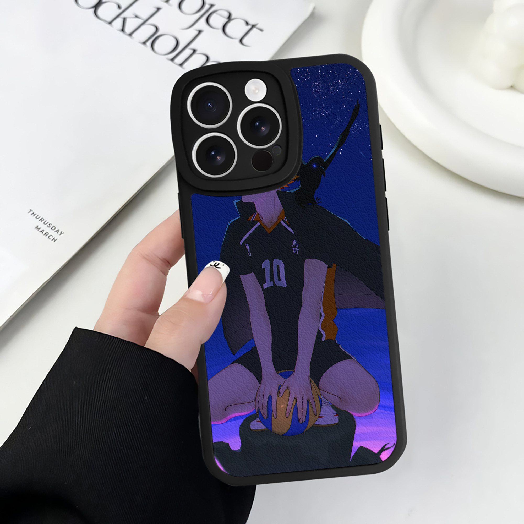 （画像用） ハイキュー!! Haikyu!! 【iPhone 16シリーズ対応】シリコンスマホケース（レザー調） 材質：シリコン